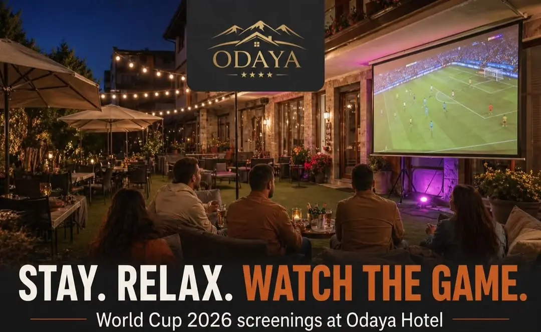 Guys we'll be watching World Cup Games in the garden of ODAYA.