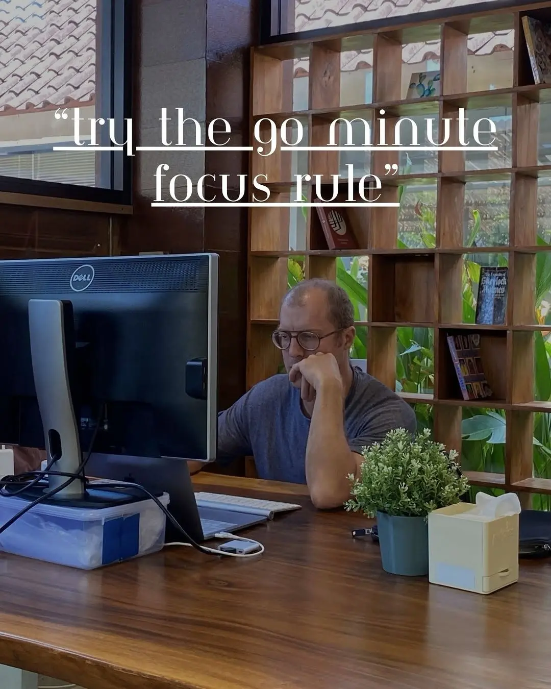 Productivity tip:
Work in 90-minute deep focus sessions, then take a short break.
Your brain works best in natural cycle