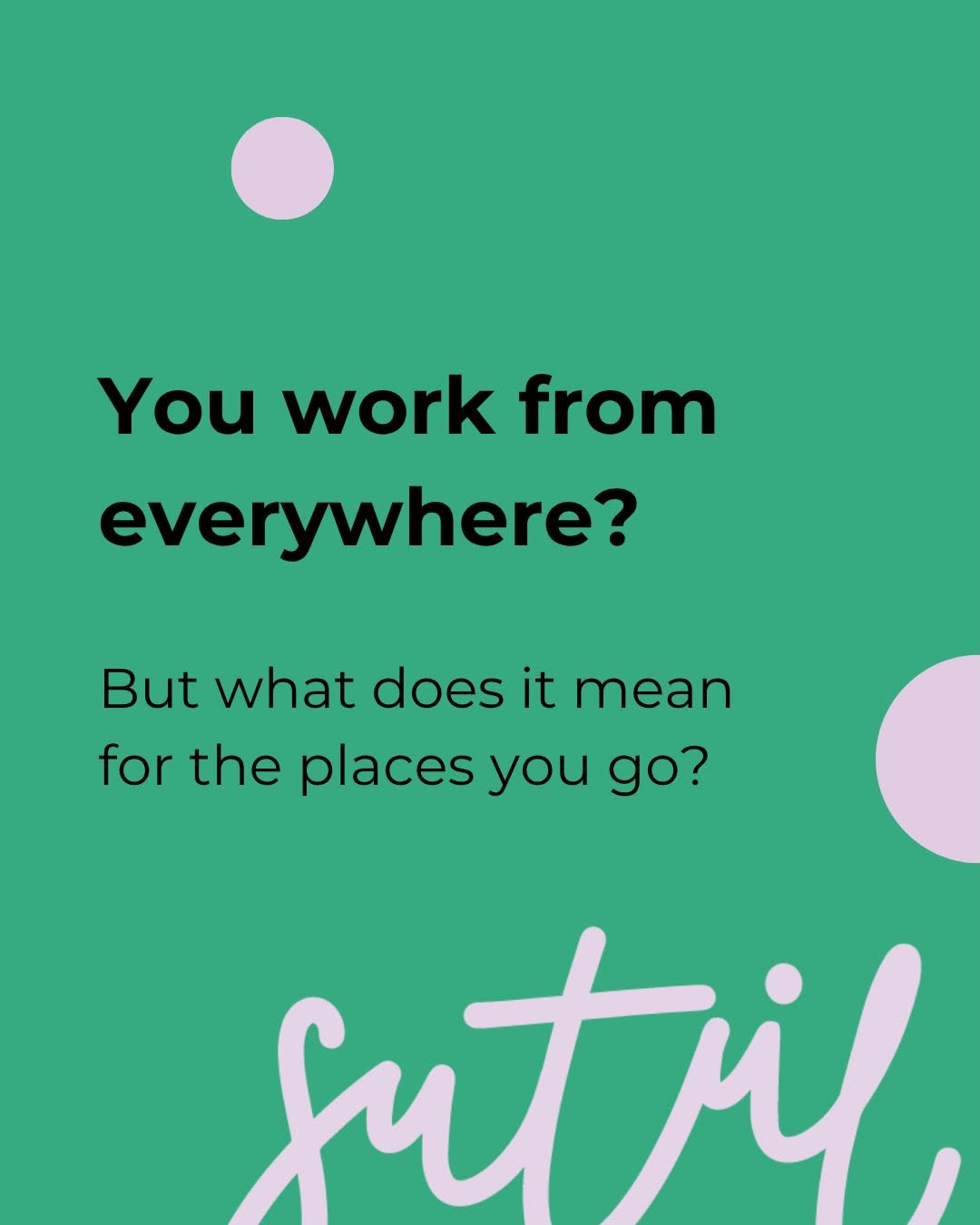 You work from anywhere. But are you actually showing up for the places you land in? 💻🌍

As a remote worker or digital no