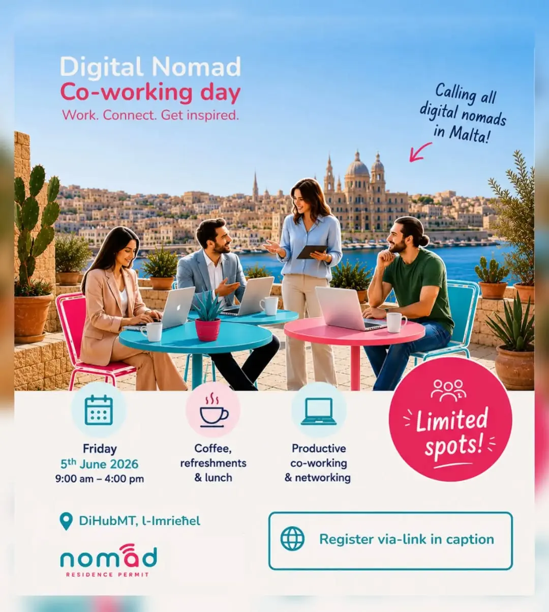 Wuhuuuu ❤️ ✨

We’re excited to invite you to a Digital Nomad Co-Working Day THIS FRIDAY (so be fast as registration is c