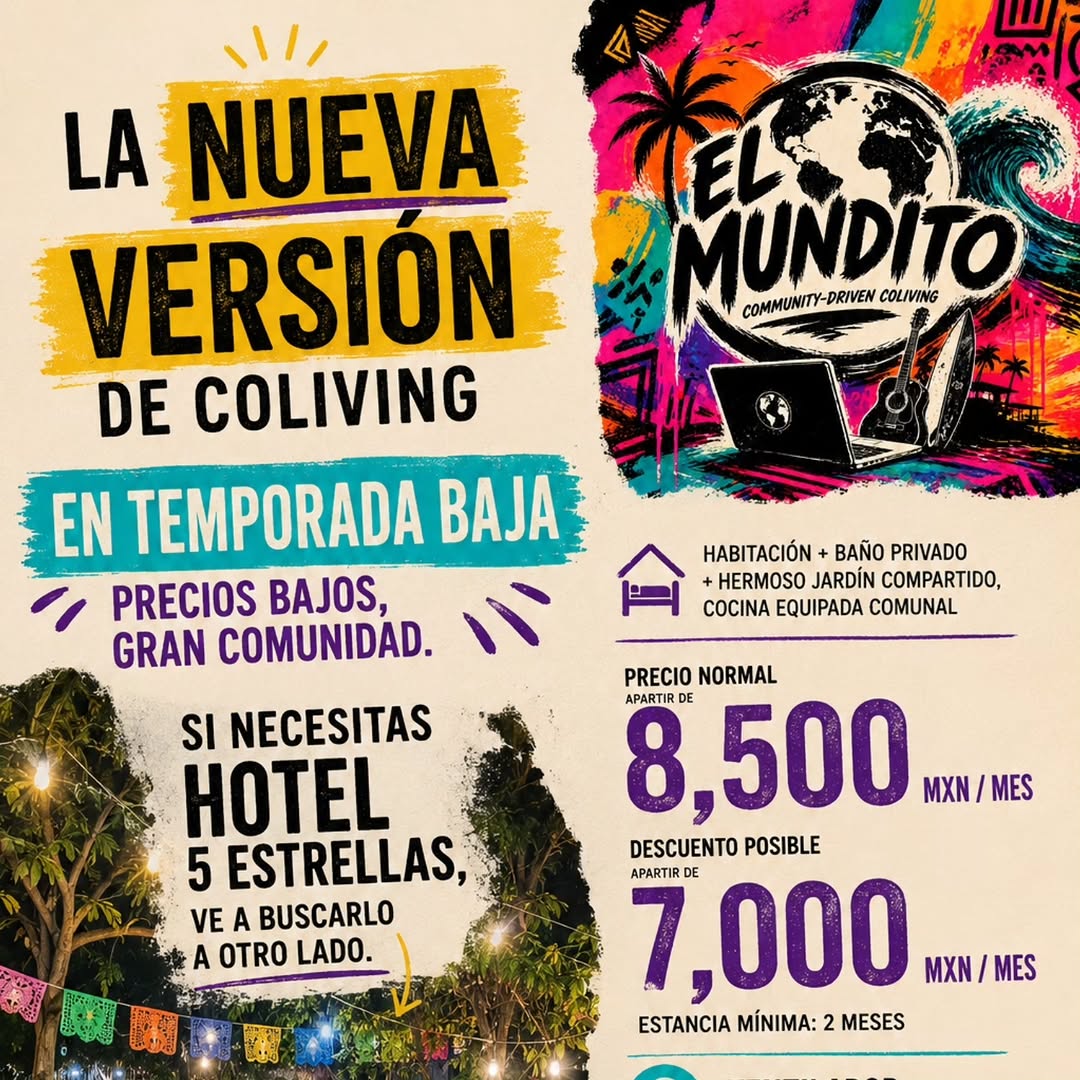 🌎 EL MUNDITO #coliving en temporada baja YA NO ES LO MISMO...

La nueva version: 

Más lenta.
Más real.
Más independient