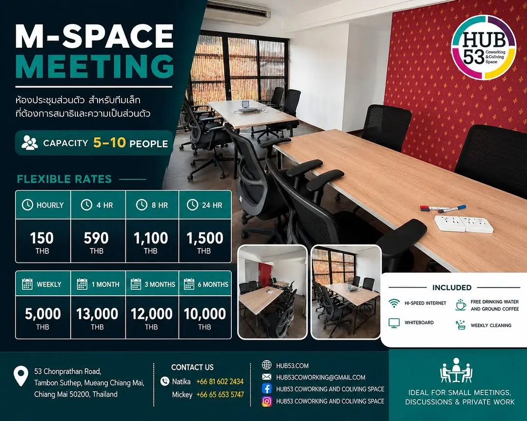 📸 บรรยากาศการเรียนรู้ ประชุม และทำกิจกรรมที่ Hub53 Eng below 

ขอขอบคุณลูกค้าทุกท่านที่ไว้วางใจเลือกใช้บริการพื้นที่ของเ
