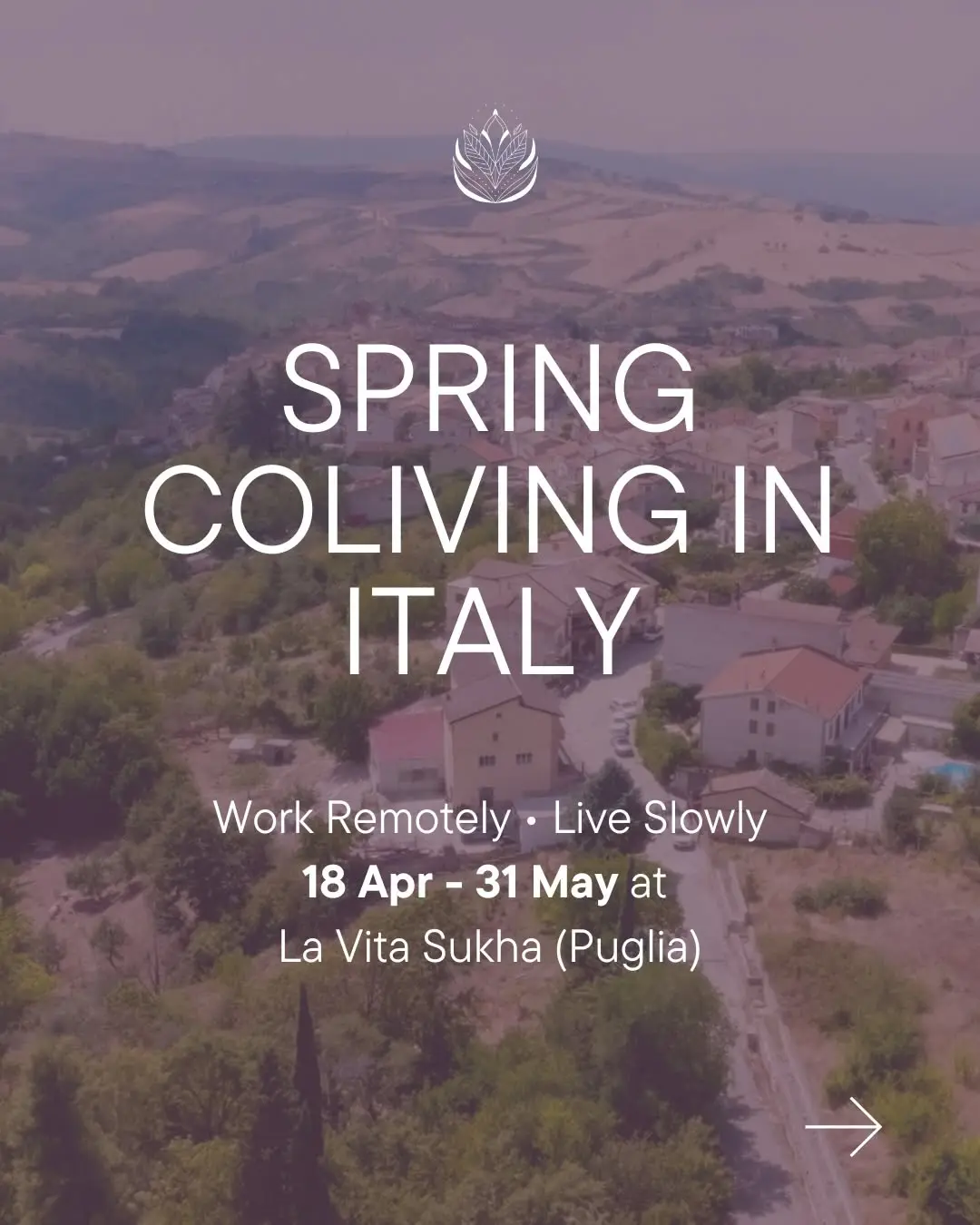 Spring coliving in Italy (18 April – 31 May) 🌸 🇮🇹

If your body’s been craving peace, connection, and space to focus in 