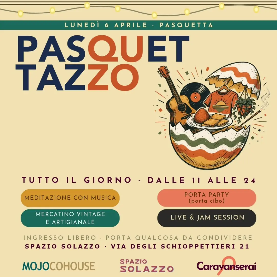 𝗣𝗔𝗦𝗤𝗨𝗘𝗧𝗧𝗔𝗭𝗭𝗢 🐣

Ciao a tutte e tutti!
Pasqua sta arrivando e noi di Caravanserai abbiamo deciso di fare le cose a modo n