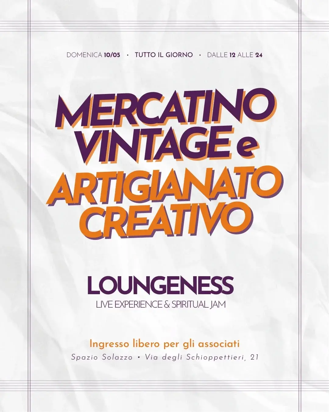 Domenica 10 maggio, dalle 12:00 alle 24:00, Caravanserai Palermo apre le porte per una giornata intera che mescola artig
