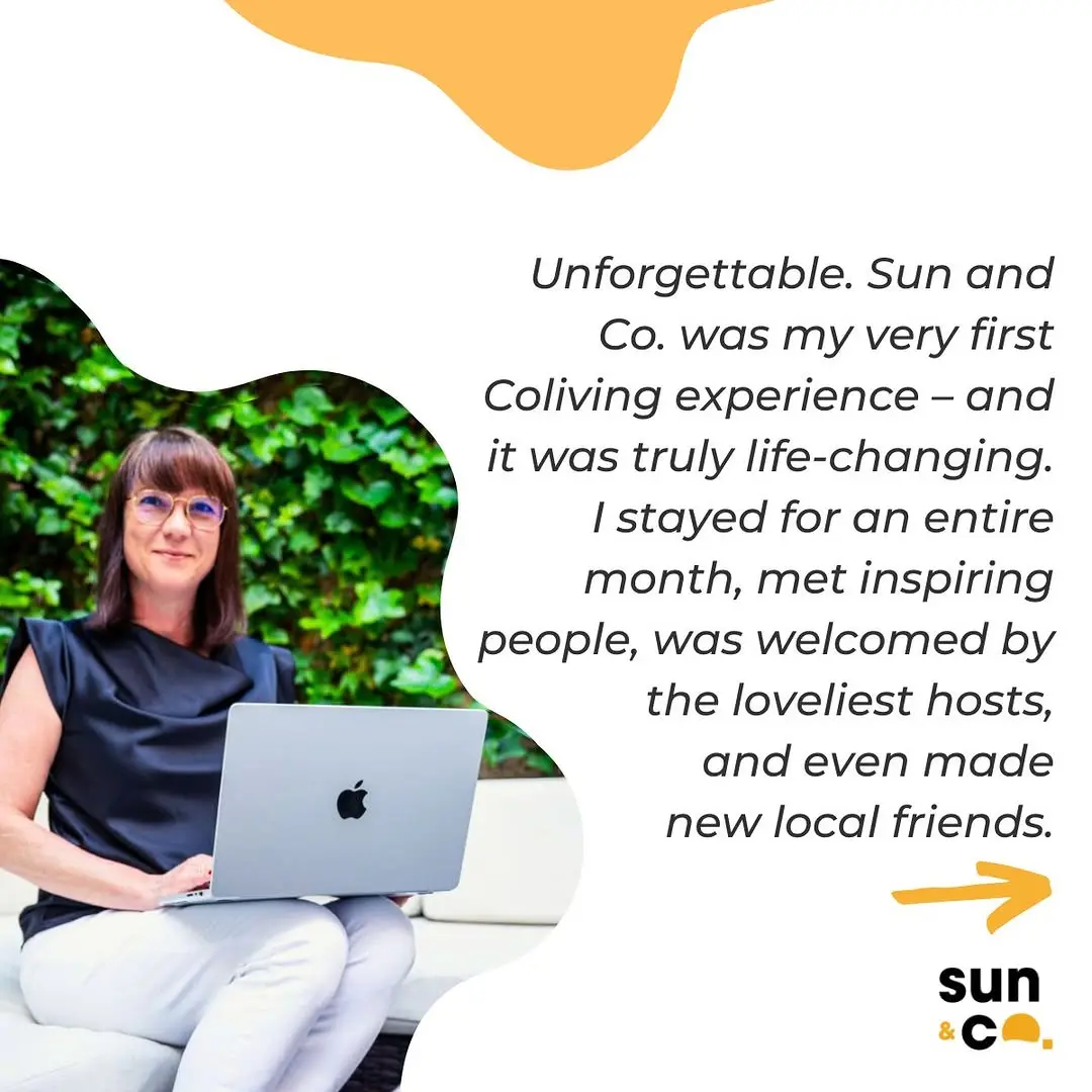 ✨ Coliving at Sun and Co. - truly life-changing

Annette @the.annett from Canada started her #coliving journey with us. 