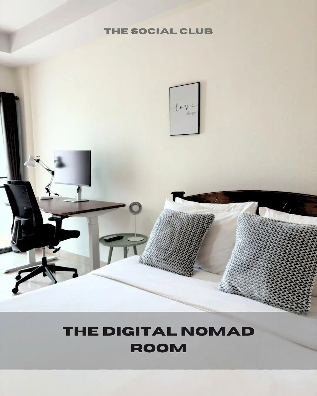 💻 🐈‍⬛ Step into our Digital Nomad Room a space designed for comfort, focus, and slow living in Chiang Mai. With natural 